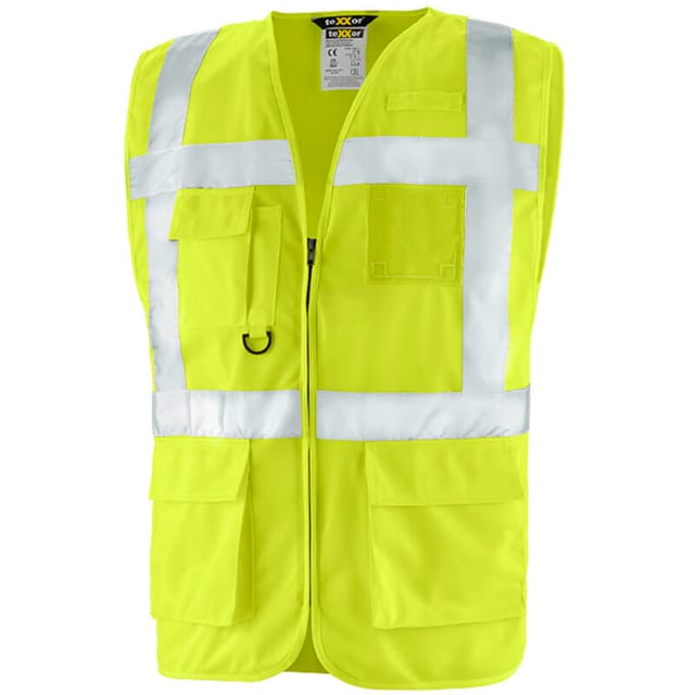Texxor® Warnschutz-weste Dundas 100% Polyester Leuchtgelb 4208 Gr. 3xl