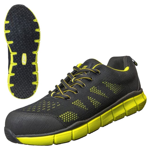Nitras - Sicherheitsschuhe Sonic Step S1 7440 Schwarz / Lime Gr. 42