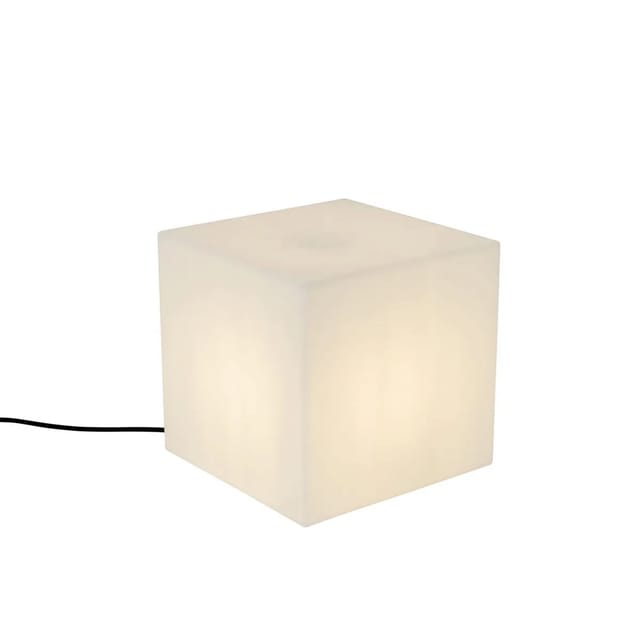Qazqa - Moderne Außenleuchte Weiß 30 Cm Quadratisch Ip44 - Nura