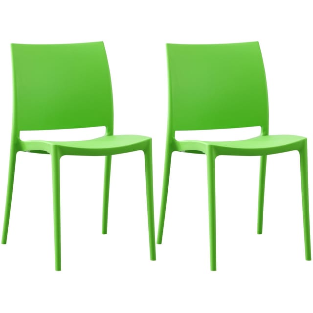 2er Set Gartenstühle Meton Grün