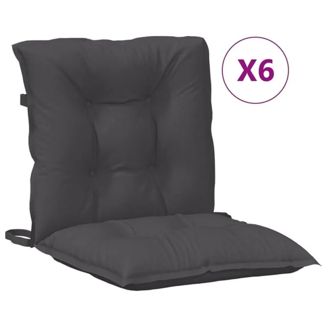 Niedriglehner-auflagen 6 Stk Melange Anthrazit 100x50x7cm Stoff Vidaxl