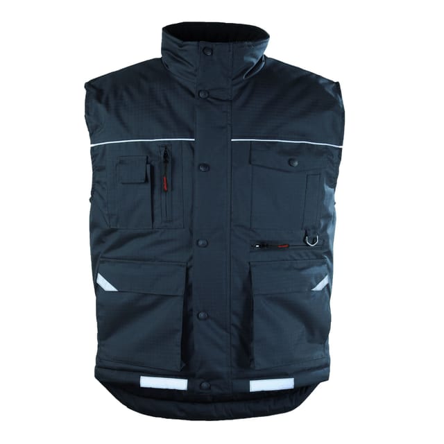 Coverguard - Rmellose, Gesteppte Arbeitsweste Ripstop - Schwarz L - 48/50