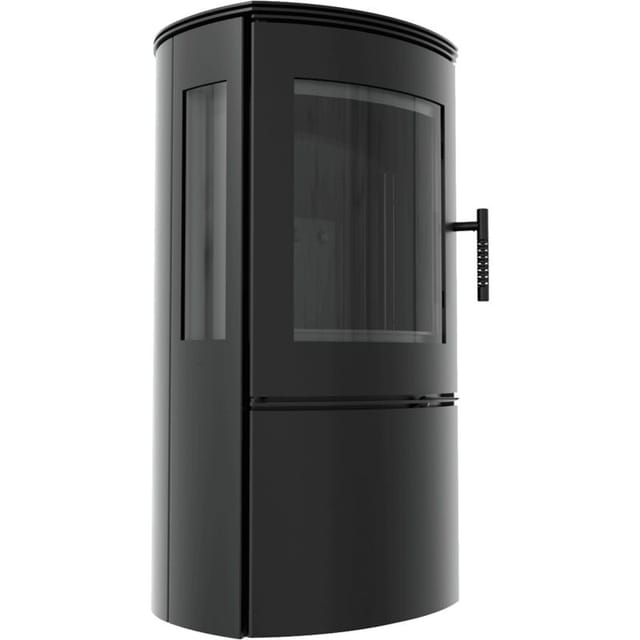 Kaminofen Aus Stahl Kratki Falcon View Ø 150 10 Kw Schwarz Verkleidung