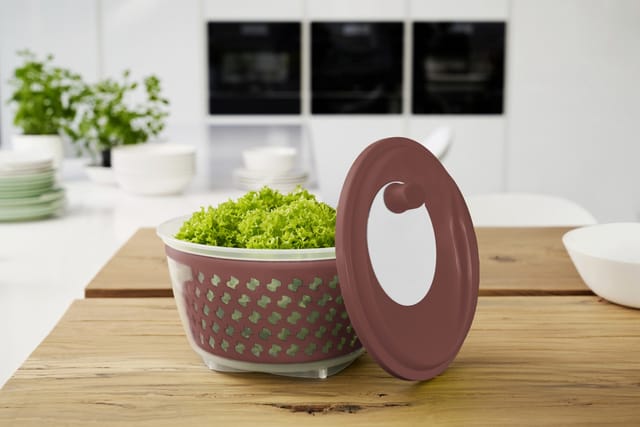 Salatschleuder Fresh 4,5 L, Iron Rot - Rotho