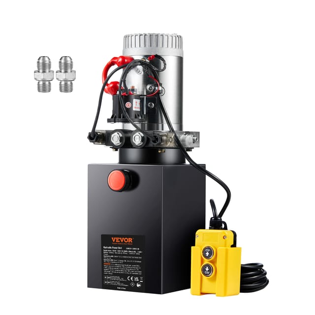 Hydraulikpumpe Hydraulikaggregat 12 V Hydraulikaggregat 1600 W, Doppelwirkende Hydraulikpumpe Hydraulic Power Pack, 2 Gal Tank Hand Pump Hydraulikaggregat, Für Aufzüge, Gabelstapler Usw. - Vevor