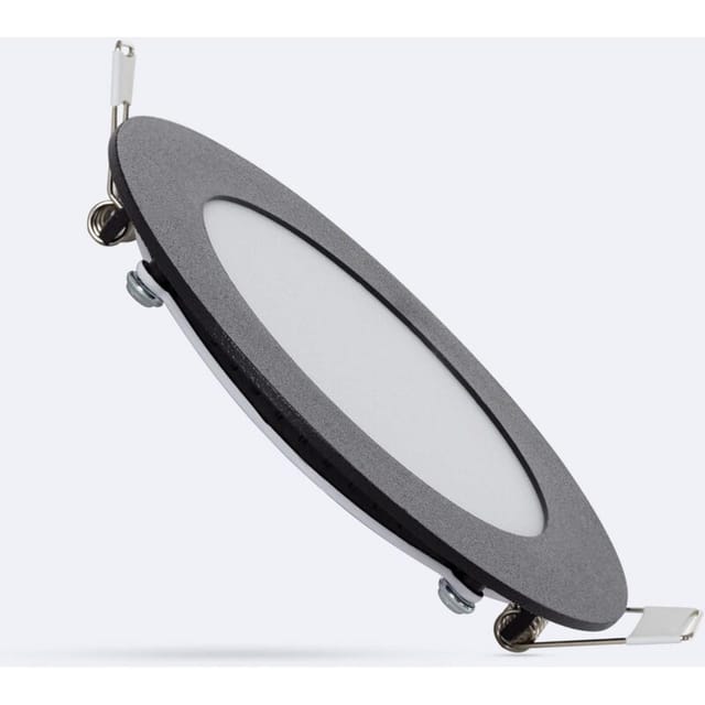 Efectoled - Led Downlight Einbaustrahler 6w Rund Schwarz Schnitt Ø 105mm 2700k Warmweiß