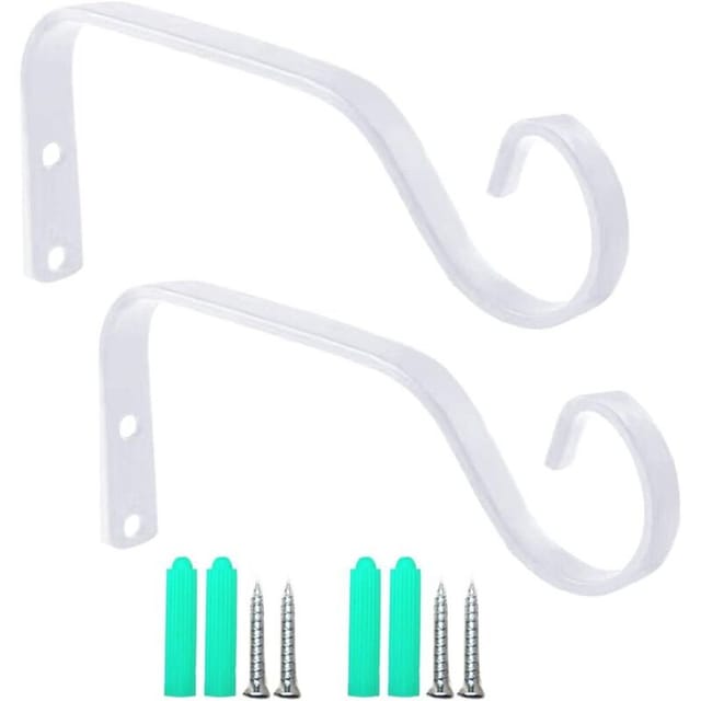 Stück Weiße 7 Zoll Eisen-pflanzen-wandhaken, Aufhängehalterung, Topfaufhänger, Haken Für Drinnen Und Draußen, Aufhänger Für Vogelfutterspender, Pflanzgefäß, Laterne, Windspiel