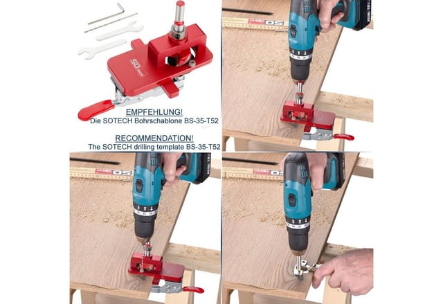 So-tech - 1 X Sotech Topfband Topfbänder T52 Eckanschlag Mit Dämpfer + Kreuzplatte Scharnier Scharniere Topfscharniere (einzeln Und Als 6er, 10er, 20er Oder 30er Set Erhältlich)