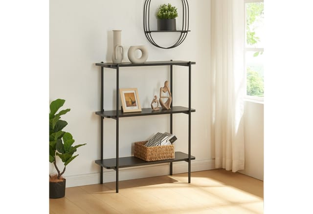 [en.casa] - Standregal Samnanger 100x80x34 Cm Schwarz