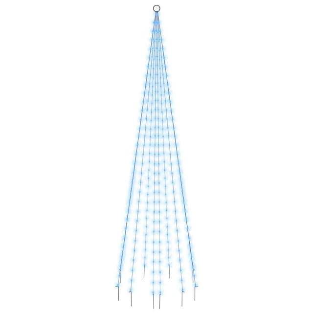 Led-weihnachtsbaum Für Fahnenmast Blau 310 Leds 300 Cm Vidaxl
