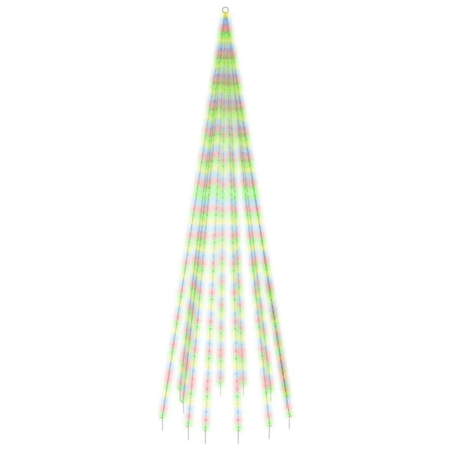 Led-weihnachtsbaum Für Fahnenmast Mehrfarbig 732 Leds 500 Cm Vidaxl