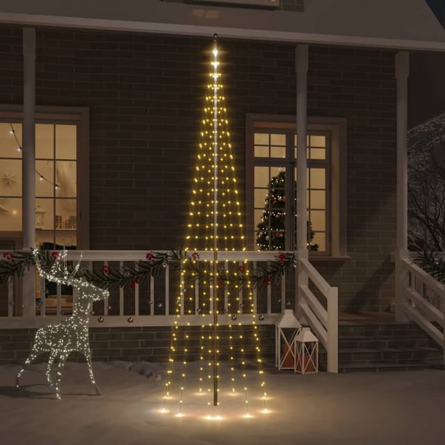 Led-weihnachtsbaum Für Fahnenmast Warmweiß 310 Leds 300 Cm Vidaxl