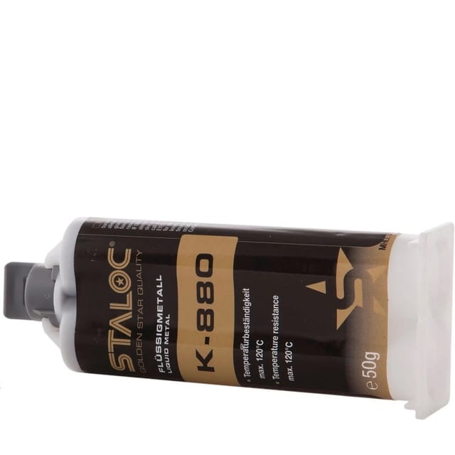 Staloc - K-880 Metallkleber Flüssigmetall (hitzebeständig) Ohne Mischer 50 Ml Grau