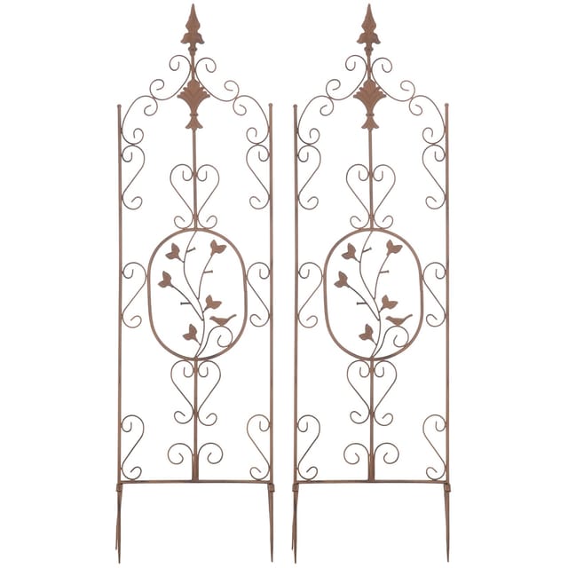 2er Set Rankgitter Burgus Antik Braun
