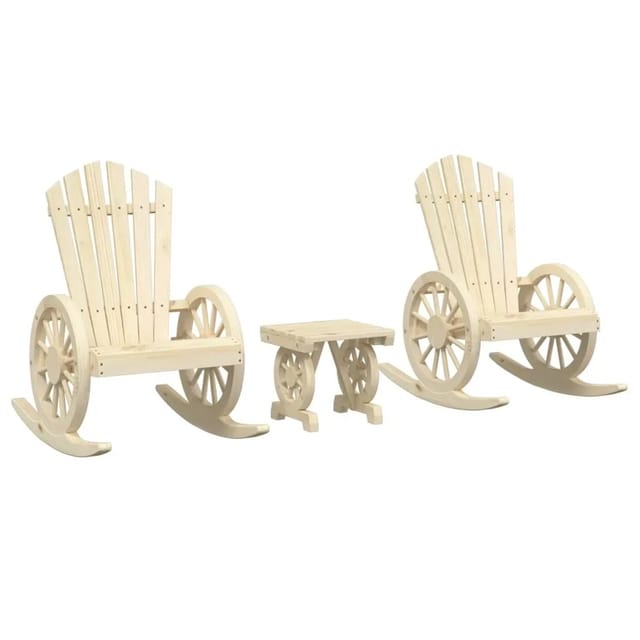 3-tlg. Garten-lounge-set Massivholz Tanne Vidaxl
