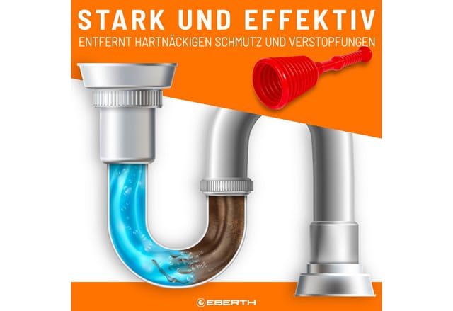 Eberth - Pömpel Zur Effektiven Reinigung Von Waschbecken, Toiletten Und Duschen, Abflussreiniger Pümpel, Aufsatz Ø 120 Mm, Rohrreiniger Saugglocke, Reiniger Für Wc Und Abfluss, Gegen Verstopfungen