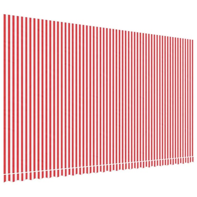Markisenbespannung Rot Und Weiß Gestreift 6x3,5 M Vidaxl