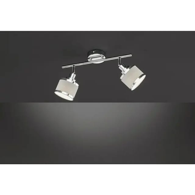 Brilliant Lampe Alexia Spotrohr 2flg Chrom/grau Metall Grau 2x D45, E14, 28 W