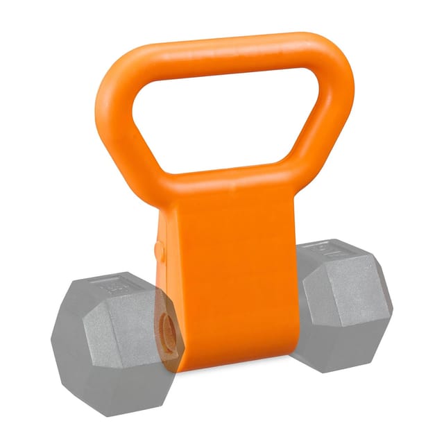 Relaxday Hantelgriff Adapter, Hantelgriff Für Kurzhanteln, Hantelhalterung, Kunststoff, Hxbxt: 28 X 23 X 7 Cm, Orange