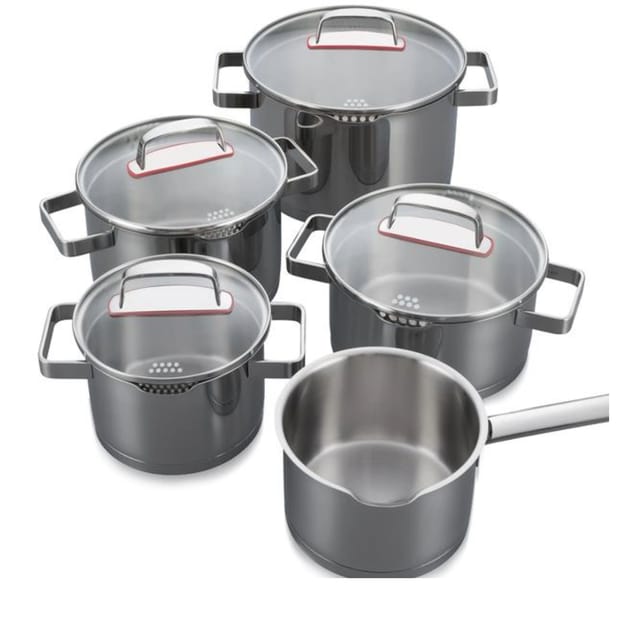 Kelomat Kochtopfset Geschirrset Mit Glasdeckel Creation S 9-teilig Edelstahl