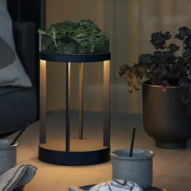 Konstsmide Lighting - Led Outdoor Tischlaterne Chieti Per Usb Aufladbar, Schwarz Höhe 25cm