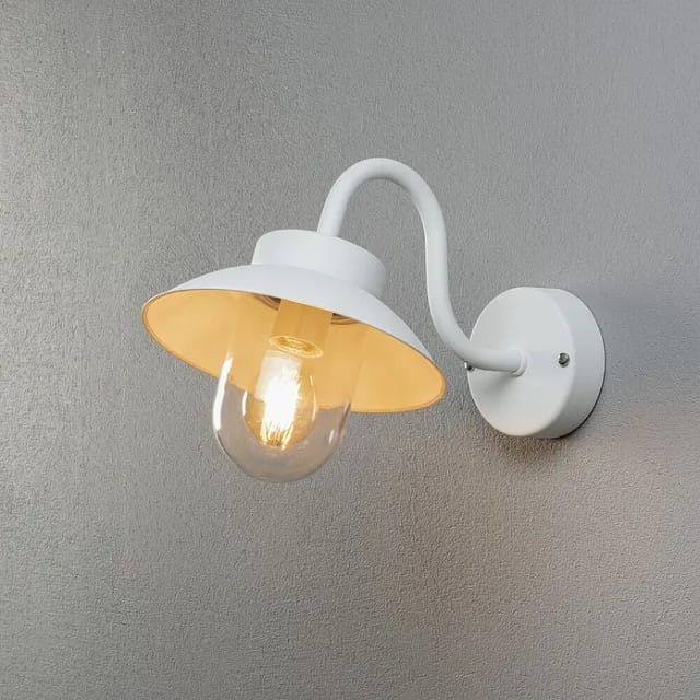 Konstsmide Lighting - Kleine Außenwandleuchte Vega Aus Aluminium Weiß, Höhe 24cm