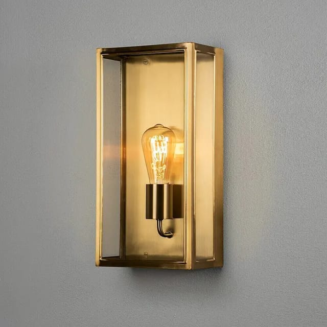 Konstsmide Lighting - Große Außenwandlaterne Carpi Aus Messing Mit Klarglas, Höhe 40cm