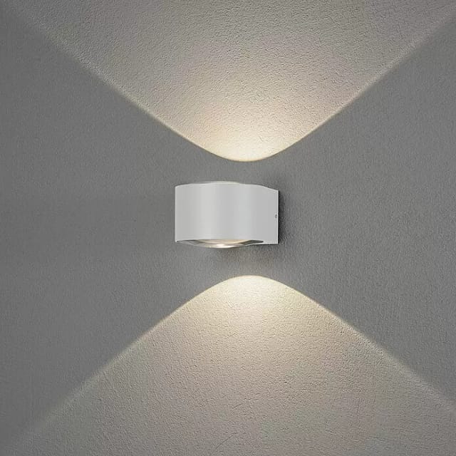 Konstsmide - Kleine Led Up And Down Außenwandleuchte Gela In Weiß, Höhe 6,5cm
