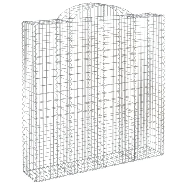 Gabionen Mit Hochbogen 11stk. 200x50x200/220cm Verzinktes Eisen Vidaxl