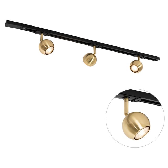 Modernes Schienensystem Mit 3 Strahlern Gold 1-phasig - Iconic Gissi
