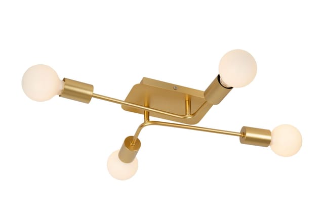 Lucide - Lester - Deckenleuchte - 4xe27 - Mattes Gold / Messing