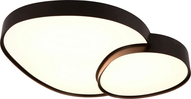 Große Led Deckenleuchte Rise Mit Fernbedienung Schwarz, Breite 77cm