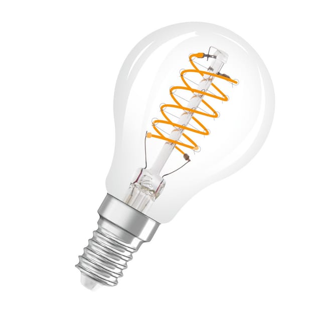 Osram - Dimmbare Led-lampen, Vintage-edition, 40 Watts Ersatz, E14, P-shape, 2700 Kelvin, Warm Weiß, Klares Glas, Single Pack