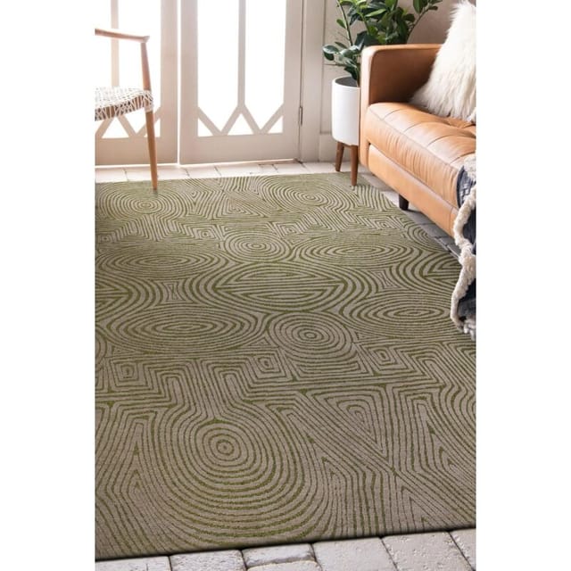 Teppich – Kollektion Tabasco Beneffito Green Beach – Teppich – Grün – 170 X 240 Cm – Gemusterter Teppich, Handwerkliche Verarbeitung, Weberei In Belgien – Hochwertiger Moderner Teppich