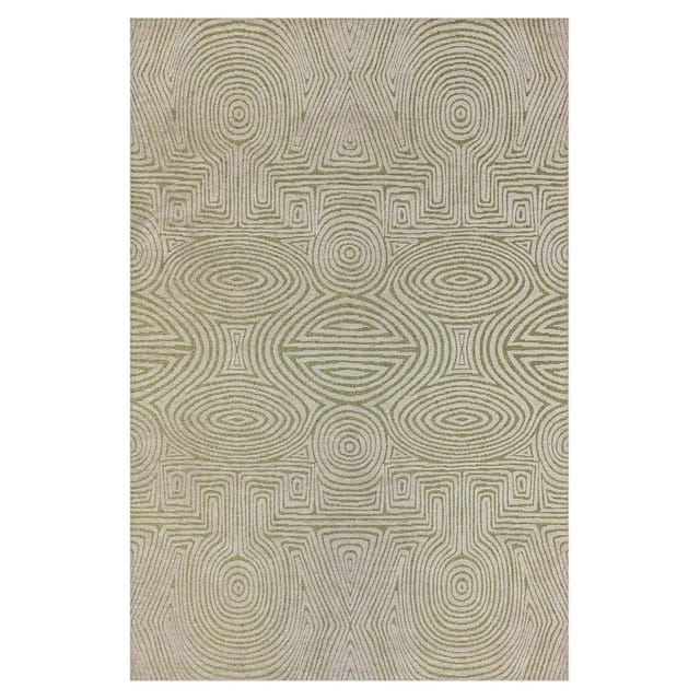 Teppich – Kollektion Tabasco Beneffito Green Beach – Teppich – Grün – 240 X 340 Cm – Gemusterter Teppich, Handwerkliche Verarbeitung, Weberei In Belgien – Hochwertiger Moderner Teppich