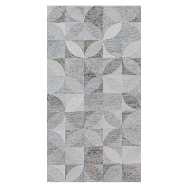 Beneffito - Teppich – Kollektion Rondo – Bergkristall – Teppich – Grau – 80 X 150 Cm
