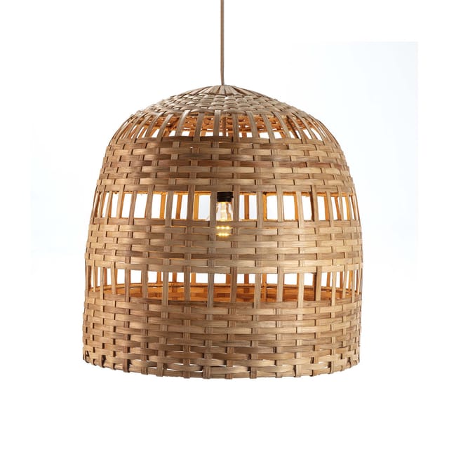 Fijalo - Deckenleuchte 60x60x60 Naturgeflecht