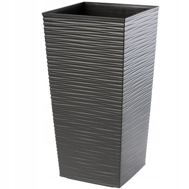 Kadax - Blumentopf, Mit Einlage, Aus Kunststoff, Pflanzkübel, 35 Cm, Graphit