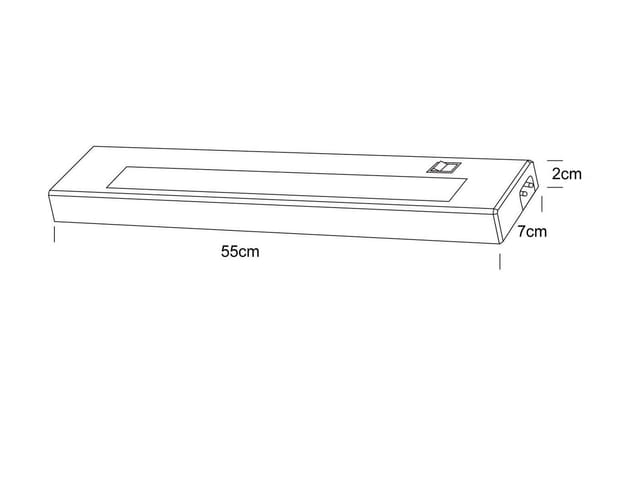 Meinewunschleuchte - 2er Set Led Unterbauleuchten Weiß Flach Mit 230v Direktanschluss, 55cm Lang