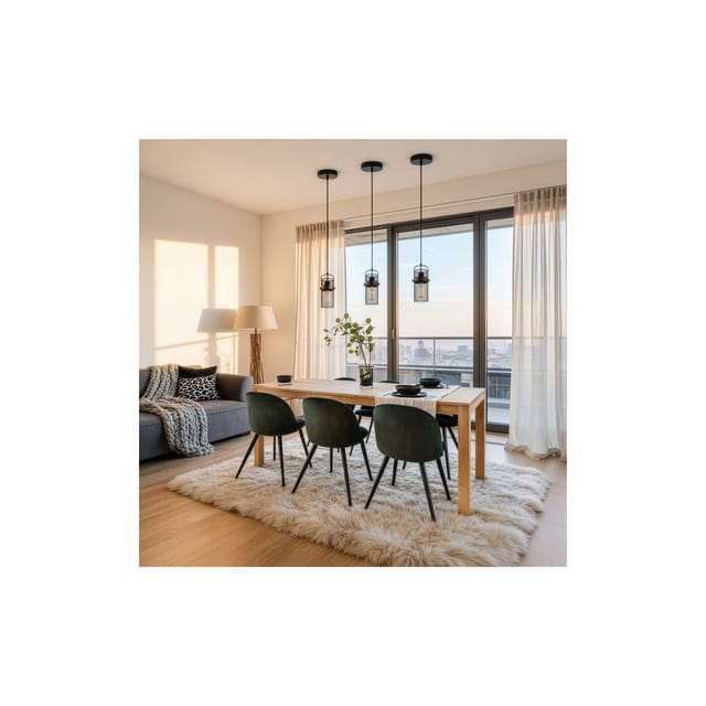 Home Deluxe - Pendelleuchte Luminos - Schwarz/gold Hängelampe Hängeleuchte Deckenleuchte Deckenlampe
