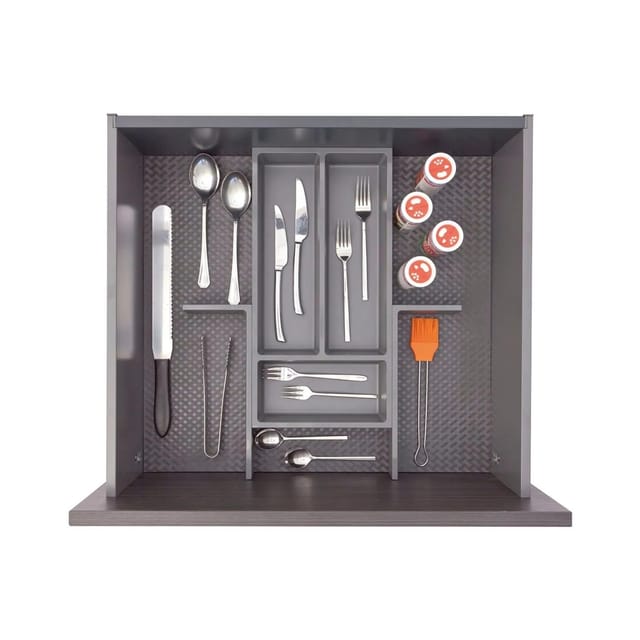 Besteckeinsatz Mit Trenner Basis-set 4 Tiefe 500/550mm, Dunkelgrau - Ninka