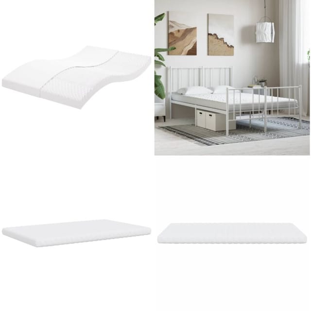Schaumstoffmatratze Weiß 140x190 Cm 7-zonen Härtegrad 20 Ild - Schaumstoffmatratze - Matratze - Doppelbettmatratze - Pu-schaum - 7-zonen-matratze - Home & Living