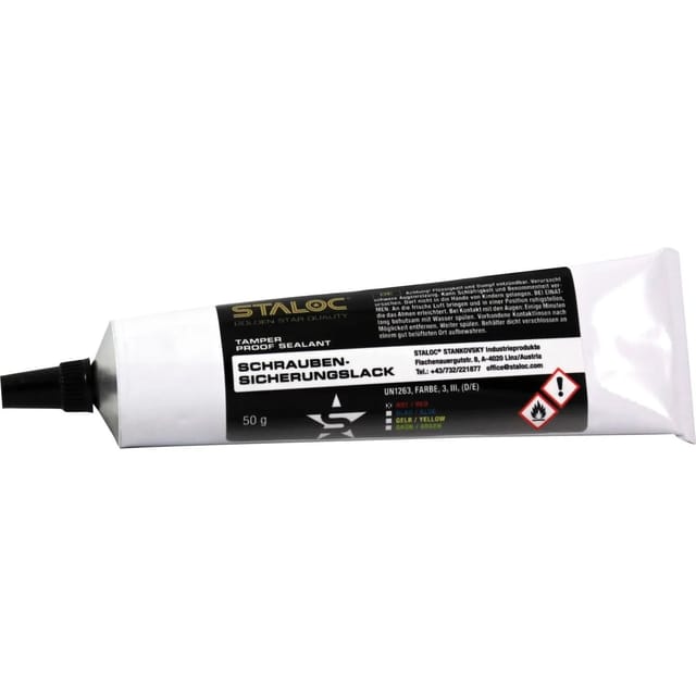 Schraubensicherungslack - Schraubenlack Für Die Sichtkontrolle, Sicherungslack Rot, 50ml - Staloc