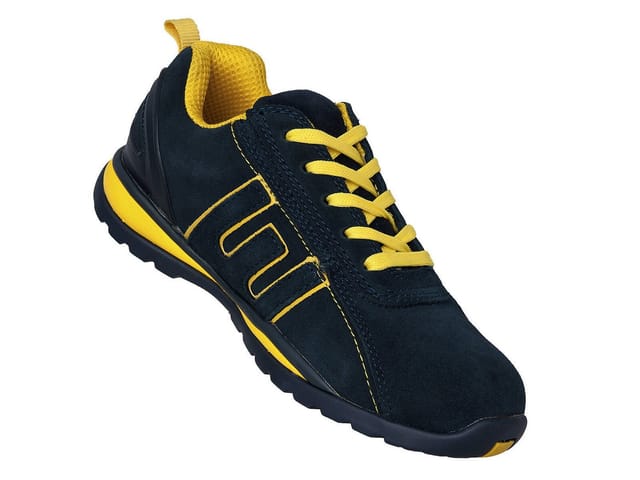 Arbeitsschuhe Sb Sra Halbschuhe Wildleder Blau/gelb 48