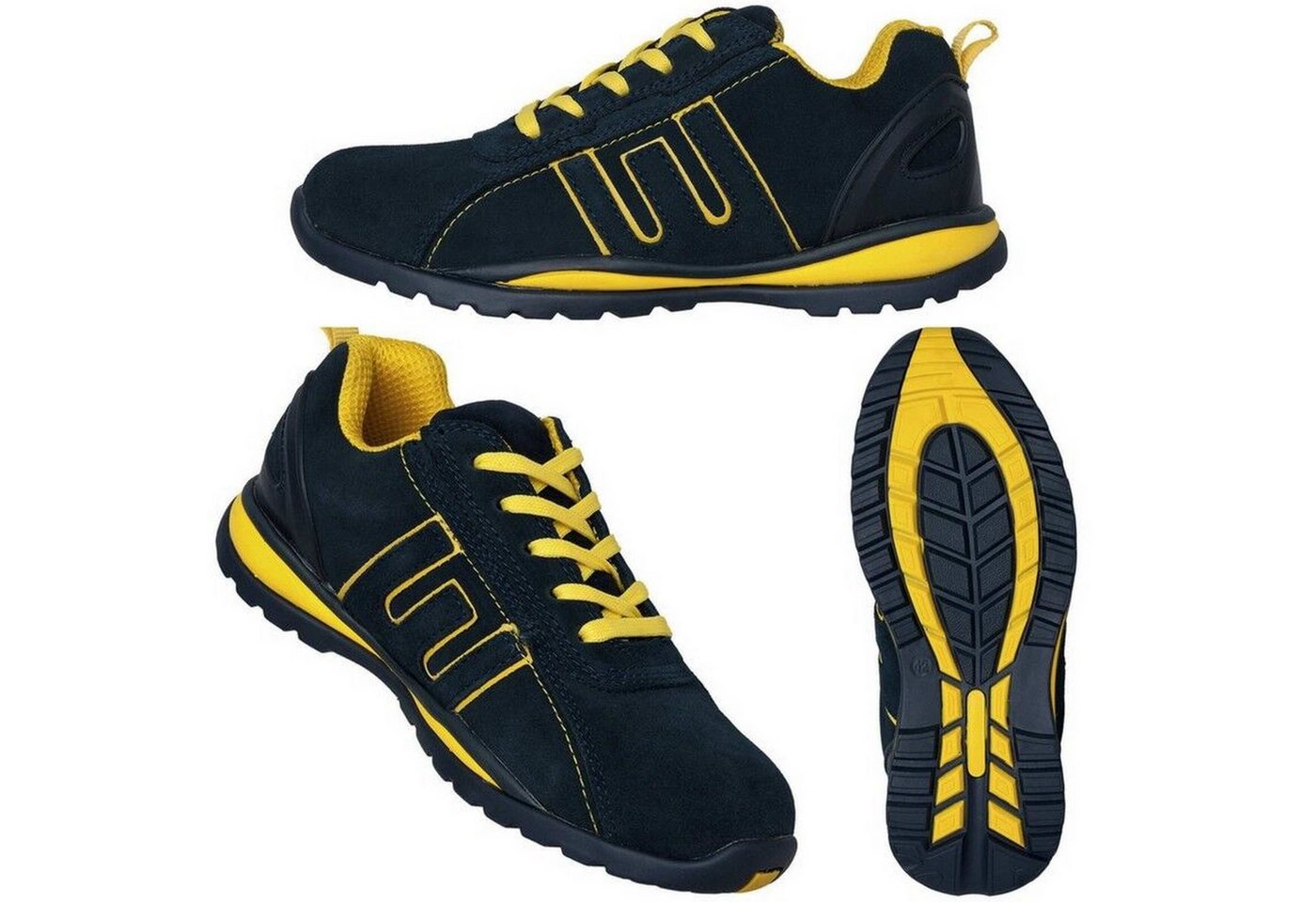 Arbeitsschuhe Sb Sra Halbschuhe Wildleder Blau/gelb 48 Bild 2