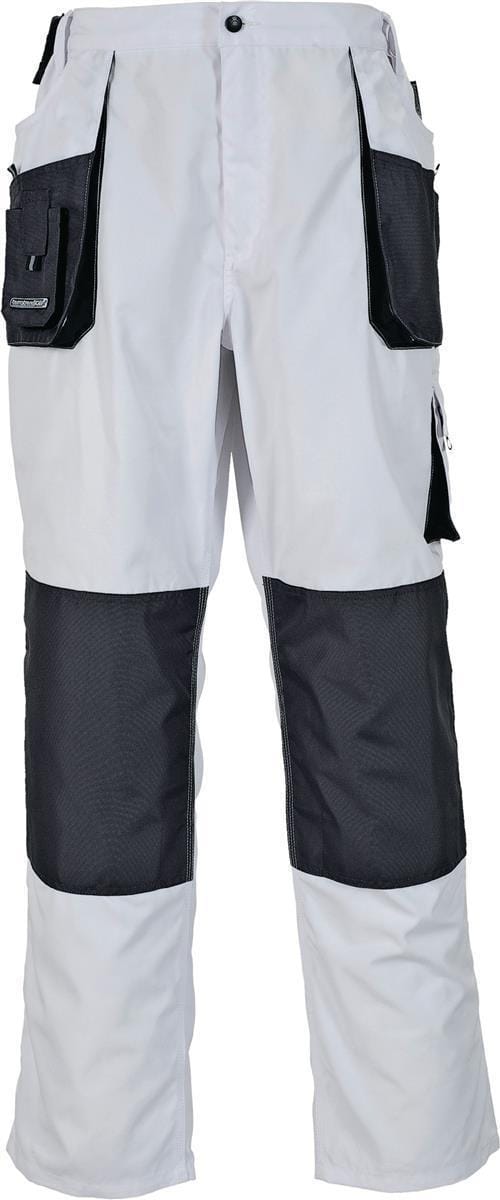 Terrax Workwear - Bundhose Gr.54 Weiß-grau 65% Pes 35% Bw,mit 600d Oxford, 270g/m