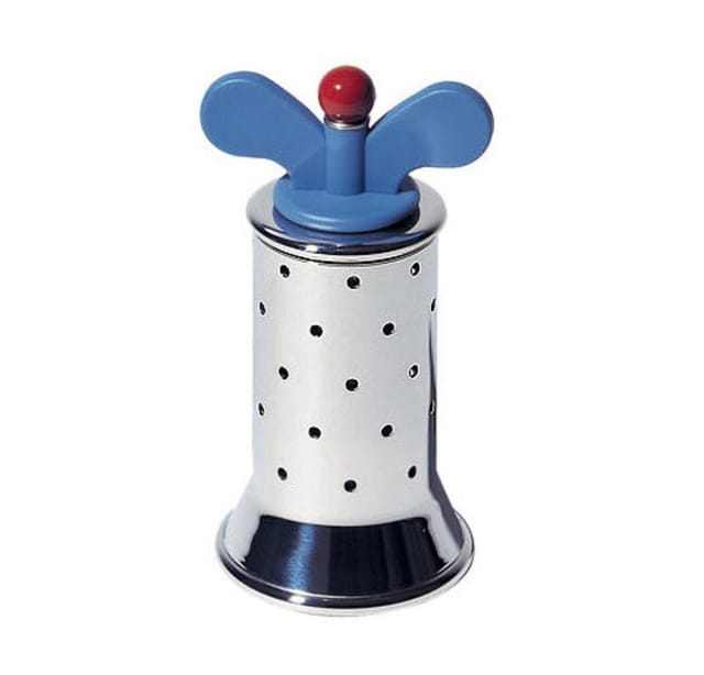 9098 Pfeffermühle De Design Mit Lamellen, Edelstahl Und Thermoplastischem Harz, Blau, Standard - Alessi