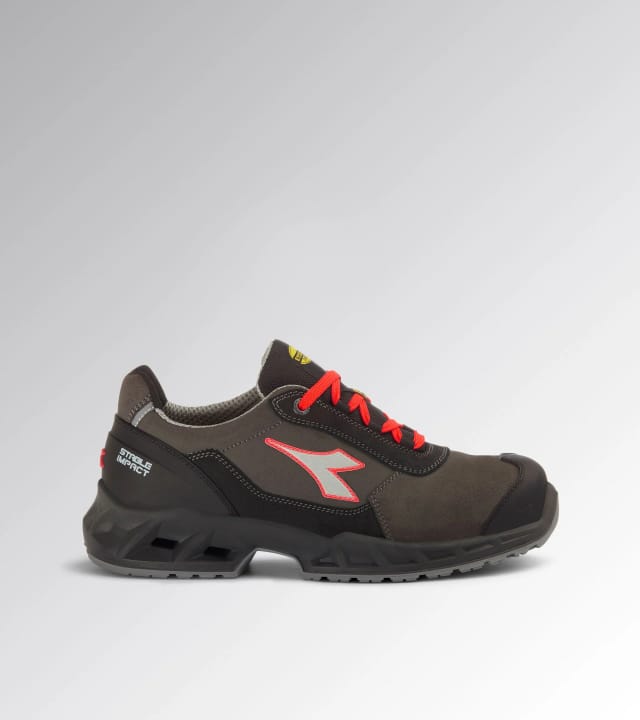 Shark Stable Impact Leather Low S3 Src Esd-sicherheitsschuhe - 48 Eu - Schwarz / Rot - Diadora