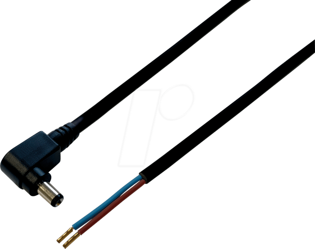 075167 Niedervolt-anschlusskabel Niedervolt-stecker - Offene Kabelenden 5.50 Mm 2.10 - Bkl Electronic