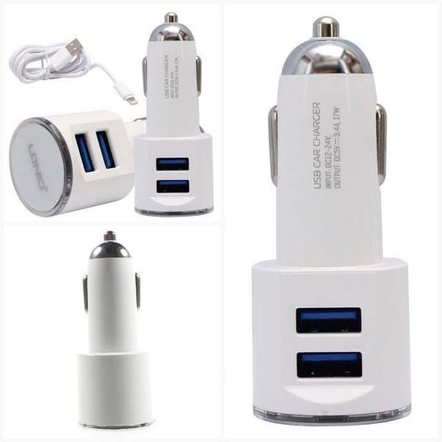 Trade Shop Traesio - Trade Shop - Caricabatteria Caricatore Doppio Auto Q-a36 Corrente Insgesamt 2.4a Mit 2 Usb-porte -